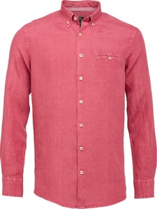 Fynch-Hatton Garment Dyed Linnen Overhemd Berry