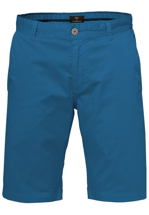 Fynch-Hatton Garment Dyed Stretch Togo Bermuda Midden Blauw