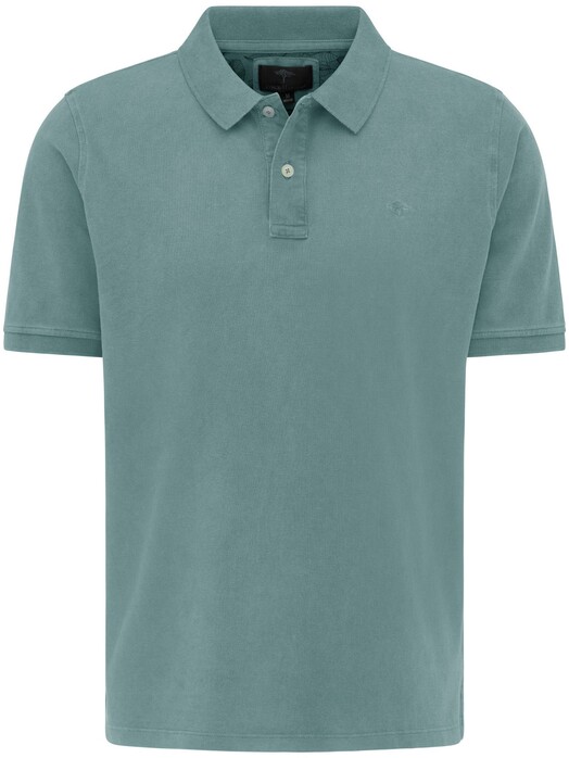 Fynch-Hatton Garment Dyed Uni Poloshirt Lindgreen