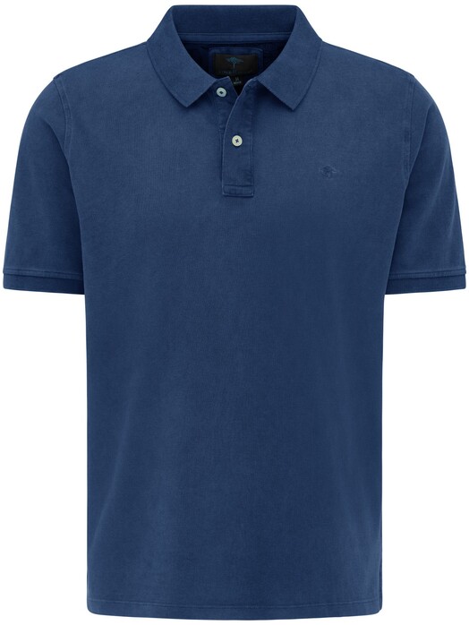 Fynch-Hatton Garment Dyed Uni Poloshirt Midnight
