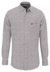 Fynch-Hatton Graphic Mini Circle Fantasy Pattern Overhemd Wit