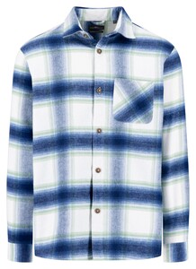 Fynch-Hatton Heavy Flanel Check Overshirt Fern