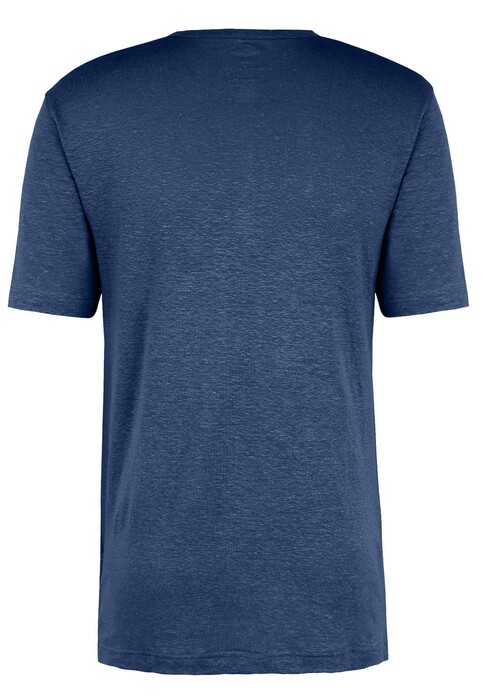 Fynch-Hatton Henley Shirt Linen T-Shirt Midnight