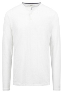 Fynch-Hatton Henley Slub Longlseeve T-Shirt White