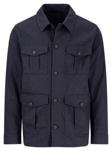 Fynch-Hatton Herringbone Safari Jacket Dark Navy
