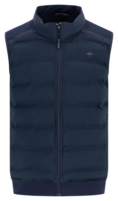 Fynch-Hatton Hybrid Body-Warmer Cardigan High Zip Collar Dark Navy