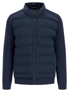 Fynch-Hatton Hybrid Jacket Cardigan Stand-Up Zipper Collar Vest Dark Navy