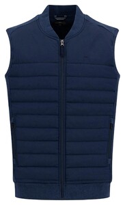 Fynch-Hatton Hybrid Vest College Collar Body-Warmer Navy