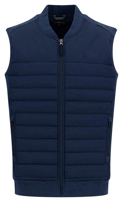 Fynch-Hatton Hybrid Vest College Collar Body-Warmer Navy