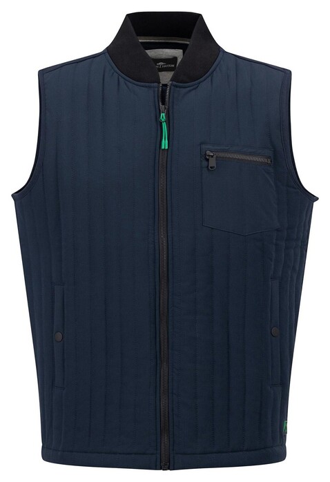 Fynch-Hatton Hybrid Vest College Collar Body-Warmer Navy