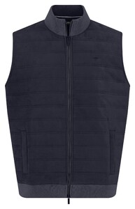 Fynch-Hatton Hybrid Vest Suede Like Fabric Body-Warmer Navy