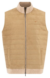 Fynch-Hatton Hybrid Vest Suede Like Fabric Body-Warmer Taupe