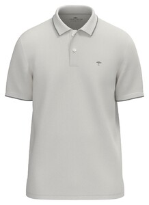 Fynch-Hatton Interlock Subtle Tipping Contrast Polo Wit