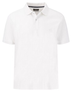Fynch-Hatton Interlock Uni Color Cotton Polo Wit