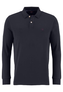 Fynch-Hatton Interlock Uni Cotton Poloshirt Navy