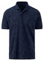 Fynch-Hatton Jersey Allover Palm Leaves Patteren Polo Navy