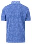 Fynch-Hatton Jersey Allover Palm Leaves Patteren Poloshirt Crystal Blue