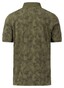 Fynch-Hatton Jersey Allover Palm Leaves Patteren Poloshirt Dusty Olive