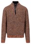 Fynch-Hatton Knit Troyer Zip Mouliné Pullover Flame