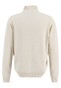 Fynch-Hatton Knit Troyer Zip Superfine Cotton Pullover Off White