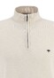 Fynch-Hatton Knit Troyer Zip Superfine Cotton Pullover Off White