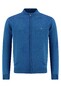 Fynch-Hatton Knitted Cardigan Zip Superfine Cotton Bright Ocean