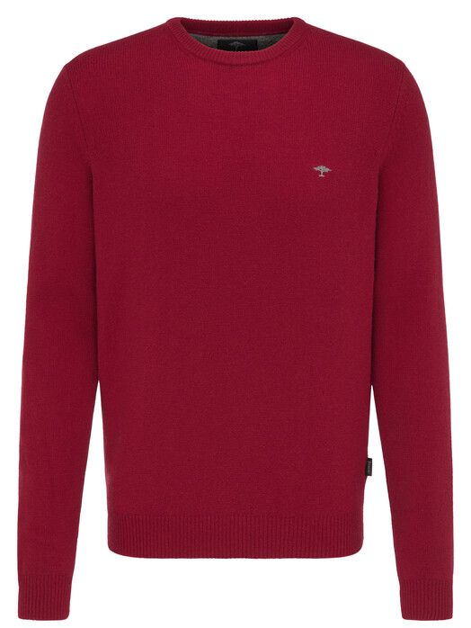 Fynch-Hatton Lambswool Polyamide O-Neck Pullover Scarlet