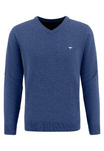 Fynch-Hatton Lambswool V-Neck Pullover Wave