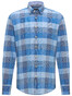 Fynch-Hatton Large Structure Check Shirt Navy-Blue