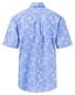 Fynch-Hatton Leaf Floral Mini Check Pattern Shirt Crystal Blue