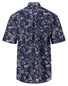 Fynch-Hatton Leaf Floral Mini Check Pattern Shirt Navy
