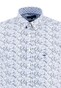 Fynch-Hatton Leaf Pattern Button Down Shirt White-Blue