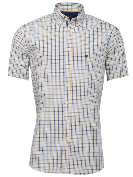 Fynch-Hatton Light Weight Summer Check Shirt Sunlight-Blue