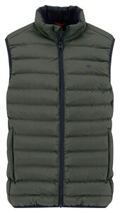 Fynch-Hatton Lightweight Solid Color Body-Warmer Dark Khaki