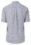 Fynch-Hatton Linen Allover Mini Pattern Button Down Shirt Navy