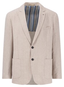 Fynch-Hatton Linen Blend Herringbone Blazer Beige