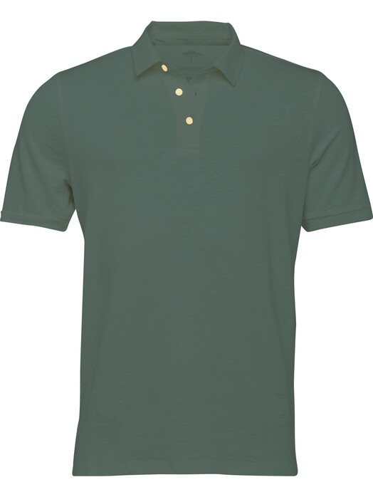 Fynch-Hatton Linen Blend Uni Poloshirt Mojito