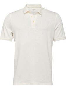 Fynch-Hatton Linen Blend Uni Poloshirt Poloshirt Off White