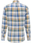 Fynch-Hatton Linen Cotton Blend Check Shirt Citron-Cypress