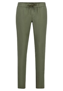 Fynch-Hatton Linen Cotton Drawstring Chino Pants Dusty Olive