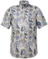 Fynch-Hatton Linen Jungle Flowers Shirt Beige-Blue