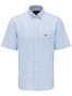 Fynch-Hatton Linen Vichy Check Overhemd Blauw