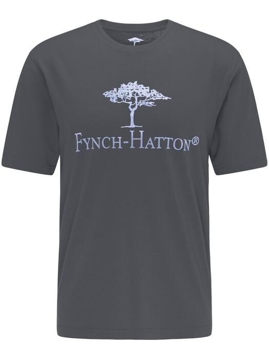 Fynch-Hatton Logo Round Neck T-Shirt Asphalt
