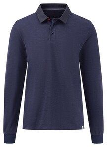 Fynch-Hatton Long Sleeve Rugby Slub Polo Navy