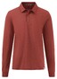 Fynch-Hatton Long Sleeve Rugby Slub Poloshirt Rust