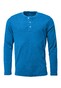 Fynch-Hatton Long Sleeve Shirt Henley Collar Fine Structure Polo Arctic
