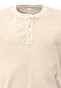 Fynch-Hatton Long Sleeve Shirt Henley Collar Fine Structure Poloshirt Off White