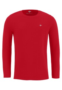Fynch-Hatton Longsleeve O-Neck T-Shirt Uni Color T-Shirt Sangria
