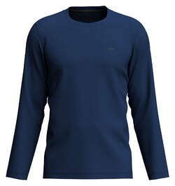 Fynch-Hatton Longsleeve Uni Color O-Neck T-Shirt Midnight