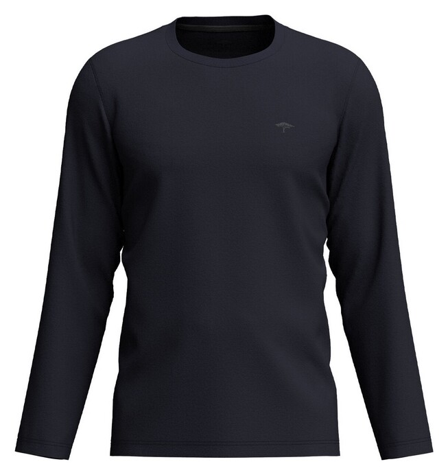 Fynch-Hatton Longsleeve Uni Color O-Neck T-Shirt Navy